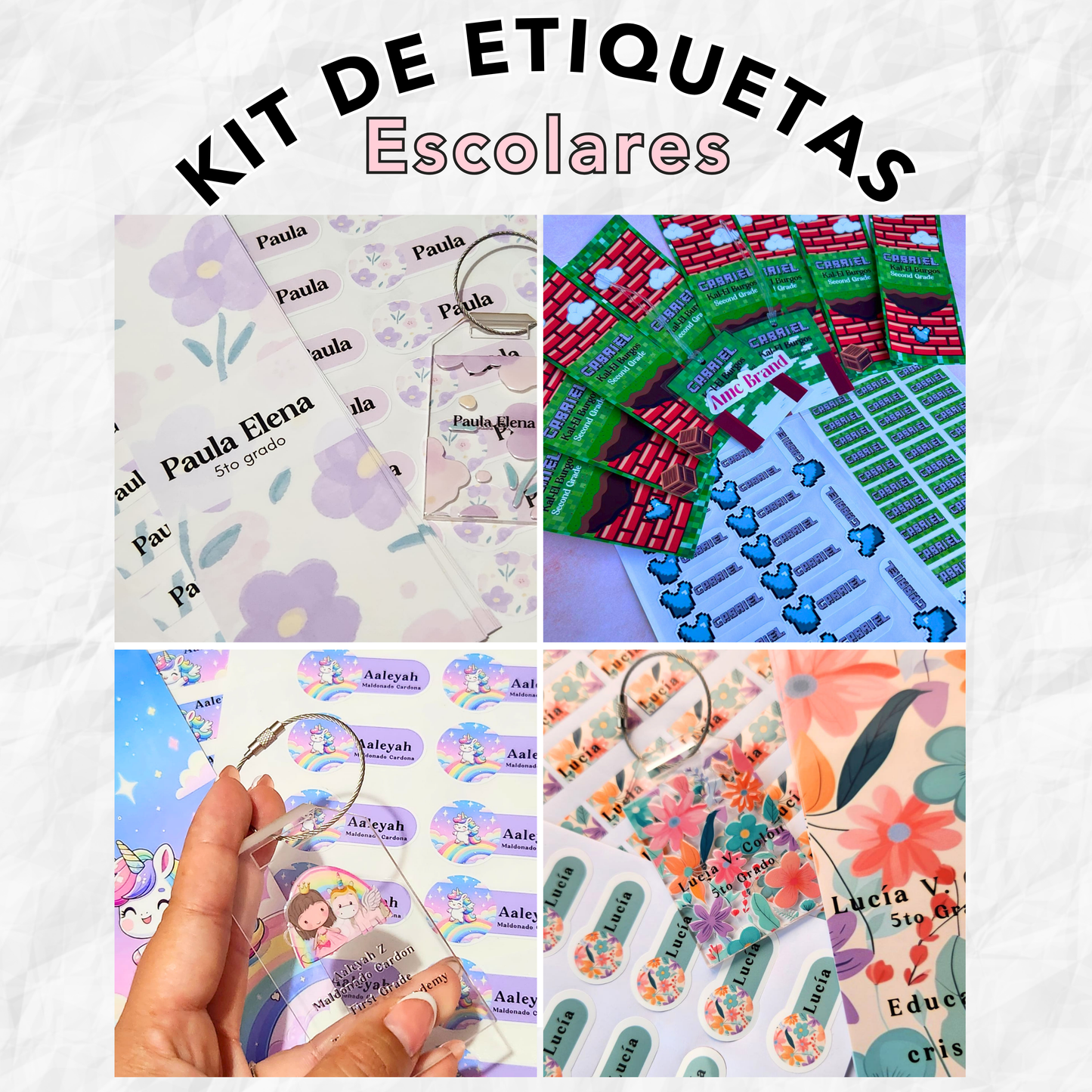 Etiquetas - ESCOLARES  KIT