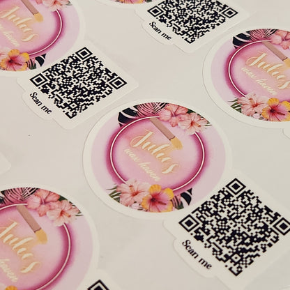 LOGO + QR Code Sticker
