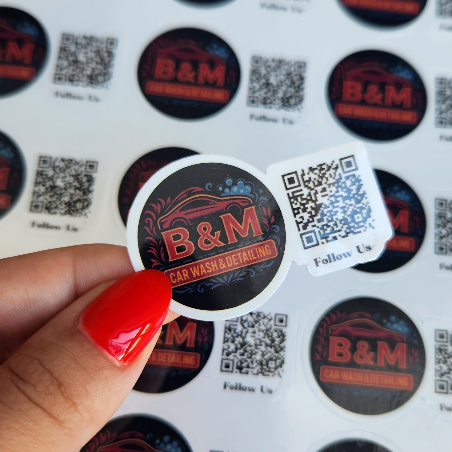LOGO + QR Code Sticker